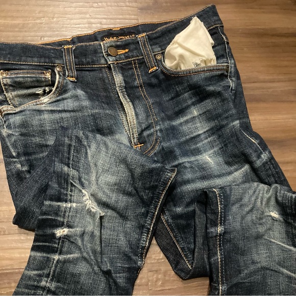 Two Pairs Worn Nudie Jeans - Picture 7 of 12